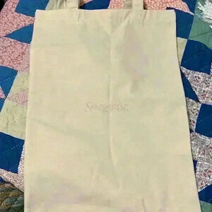 YSL cream tote bag